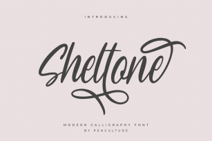 Sheltone - Modern Calligraphy Font Font Download