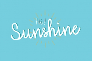 Hi Sunshine | Script font Font Download