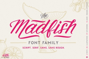 Madfish Font Family  Extras Font Download