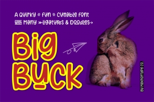 BigBuck - a Quirky Fun Cuttable Font Font Download
