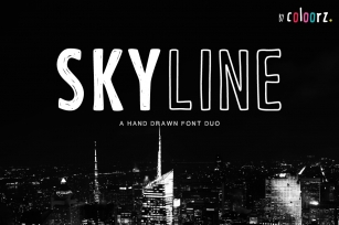 SKYLINE a Hand Drawn Font Duo Font Download