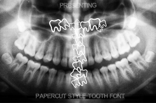 Teeth Font - Alphabets Tooth Font for Crafters Font Download