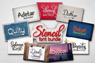 Stencil font bundle Font Download