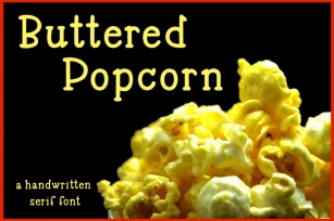 Buttered Popcorn - A handwritten serif font Font Download