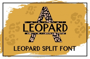 Leopard Split Font - A Monogram Font Font Download
