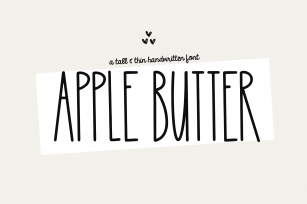 Apple Butter - A Tall Handwritten Font Font Download