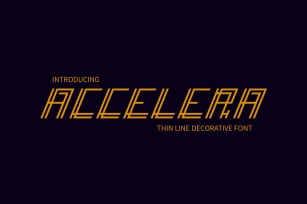 Accelera - Thin Line Decorative Font Font Download