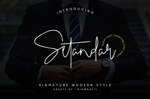 Setandar Font Family - Signature Script Modern Style Font Download