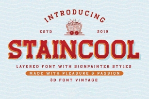 Staincool Extrude Font Font Download
