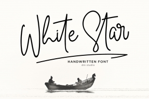 White Star- Chic Handwritten font Font Download