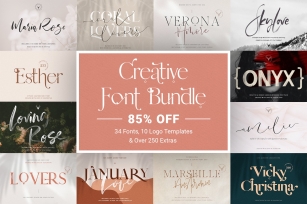 Font Bundle - Limited Time Edition With 80 Percent OFF Font Download