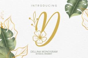Dellina Monogram Font Download