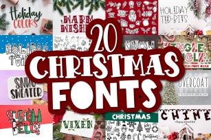 20 Christmas Fonts - A Christmas Font Bundle! Font Download