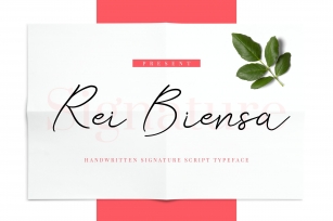 Rei Biensa - Casual Signature Script Typeface Font Download
