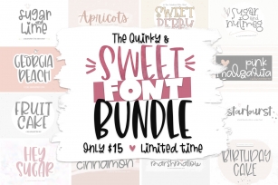The Sweet Font Bundle - 14 Fun & Quirky Fonts Font Download