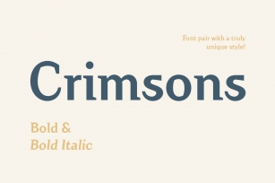 Crimsons u2014 Bold & Bold Italic Font Download