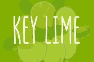 Key Lime - A fruity fresh drawn font Font Download