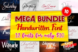 Mega Bundle - Handwritten Font Font Download