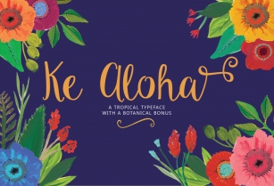 Ke Aloha Script + Tropical Bonus Font Download
