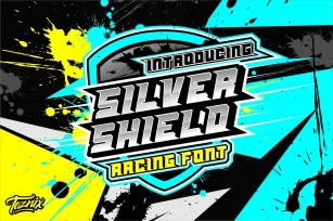 Silver Shield Racing Font Font Download