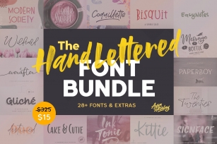 The Hand Lettered Font Bundle Font Download