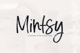 Mintsy - A Handwritten Brush Font Font Download