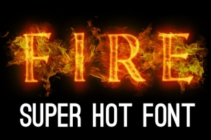 Fire font. Burning letters alphabet Font Download