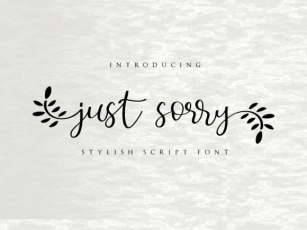 Just Sorry Font Download
