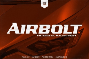 AIRBOLT - FUTURISTIC RACING FONT Font Download