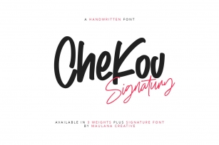 Chekov Handwritten Free Signature Font Typeface Font Download