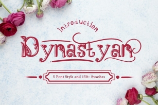 Dynastyan - 5 Font styles and 150 Swashes Font Download