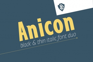 Anicon Black&Thin italic Font Download