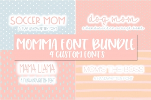 Momma Font Bundle | 4 Custom Fonts Font Download