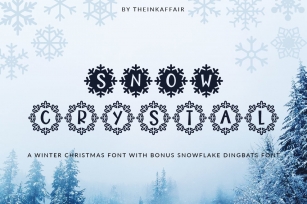 Snow Crystal, a winter christmas font Font Download