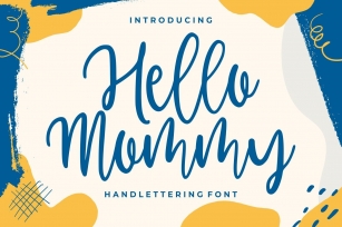Hello Mommy - Modern Handlettering Font Download