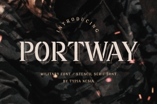 Portway - Stencil Serif Font Download