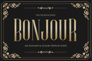 Bonjour - An Elegant & Luxury Typeface Font Download