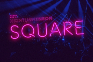 Retro Neon Font - Square Style Font Download