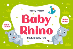 Baby Rhino - Playful Display Typeface Font Download