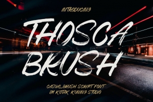 Thosca Brush - Display Brush Font Font Download