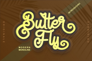Butter Fly | Modern Monoline Font Download