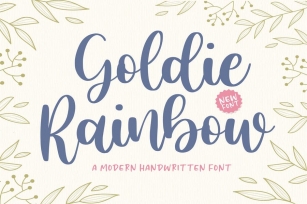 Goldie Rainbow YH - Modern Script Font Font Download