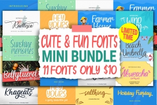 Cute & Fun Fonts Mini Bundle Font Download