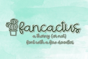 Fancactus - A Lowercase Script Font With Doodles! Font Download