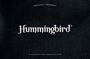 Hummingbird - Semi-Sweet Typestyle Font Download