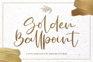 Golden Ballpoint | A STYLISH FONT Font Download