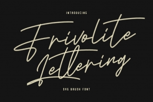 Frivolite SVG Lettering Brush Handmade Font Type Font Download
