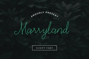 Marryland Handwritten Script Monoline Font Download