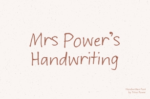 Mrs Power's Handwriting Font Download