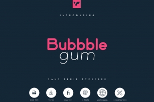 Bubbble Gum - sans serif typeface Font Download